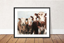 Load image into Gallery viewer, Cows Painting, Poster, Wall art, Prints, Commissions, Fine Art - from original oil painting by James Coates