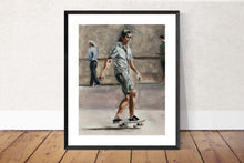 Load image into Gallery viewer, Skateboarder paintings, Prints, Canvas, Posters, originals, Commissions, Fine Art from original oil painting by James Coates