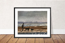 Load image into Gallery viewer, Dogs on beach Painting, PRINTS, Canvas, Posters, Commissions, Fine Art - from original oil painting by James Coates