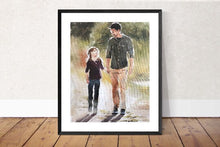Load image into Gallery viewer, Me and Daddy Painting, family Wall art, family Canvas Print, family Fine Art, from original oil painting by James Coates