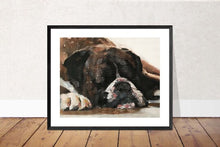 Load image into Gallery viewer, Boxer dog Sleeping Painting, PRINTS, Canvas, Posters, Commissions - Fine Art - from original oil painting by James Coates