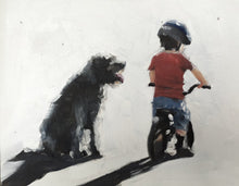 Load image into Gallery viewer, Boy and Dog Painting, Poster, Prints, Originals, Commissions, Fine Art - from original oil painting by James Coates