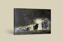 Load image into Gallery viewer, Cows at Dawn - A2 Canvas Print