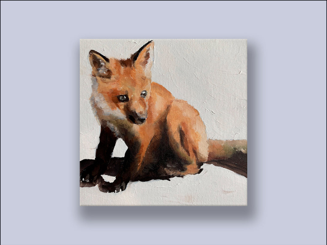 Fox Cub - Canvas Wall Art Print
