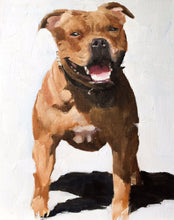 Load image into Gallery viewer, Staffordshire dog Painting, PRINT, Canvas, Posters, Commissions, Professional art, Fine Art - from original oil painting by James Coates
