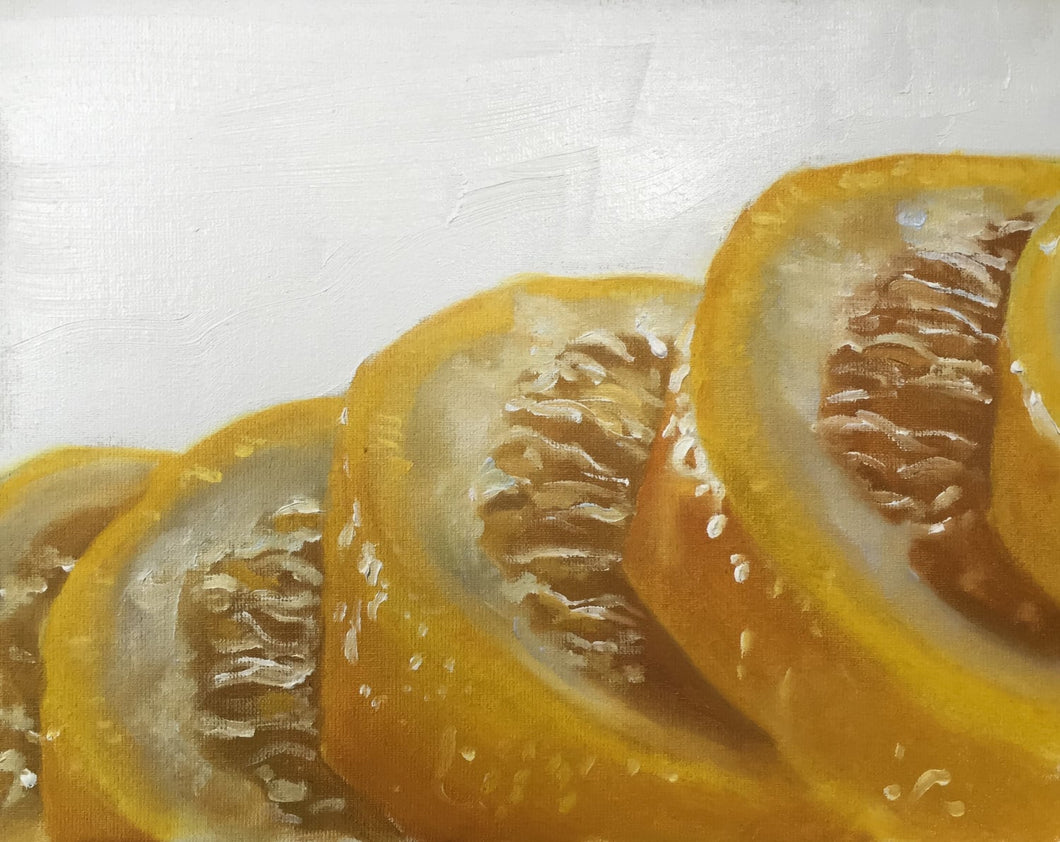 Lemons slices Painting, Poster, Prints, Originals, Commissions,  Fine Art  from original oil painting by James Coates