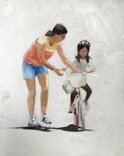 Load image into Gallery viewer, Mum and Daughter Painting, Print, Canvas, Originals, Commissions , Fine Art - from original oil painting by James Coates
