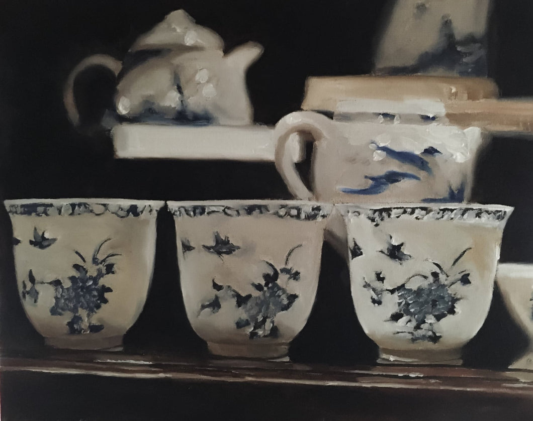 China Tea set Painting, Prints, Canvas, Posters, Originals, Commissions,  Fine Art  from original oil painting by James Coates