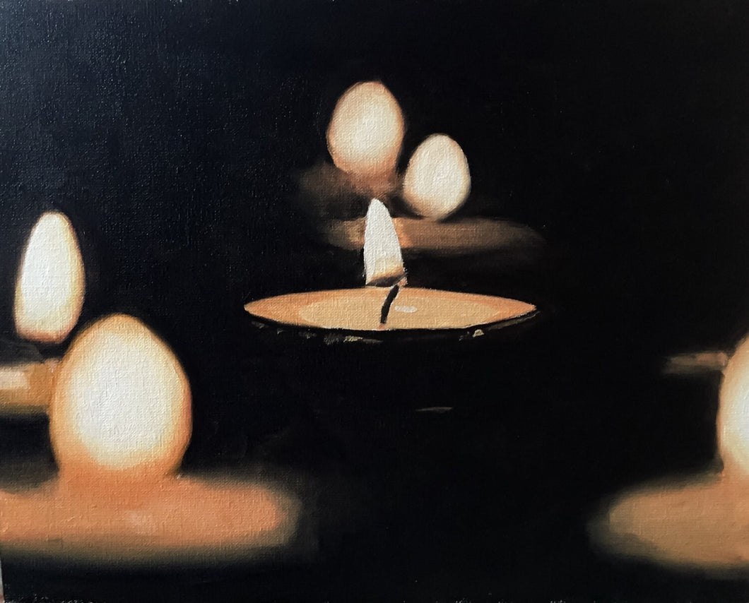 Candles Painting - Still life art  -  Canvas and Paper Prints  Fine Art  from original oil painting by James Coates