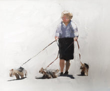 Load image into Gallery viewer, Lady with dogs Painting, Prints, Posters, Originals, Commissions, Fine Art - from original oil painting by James Coates
