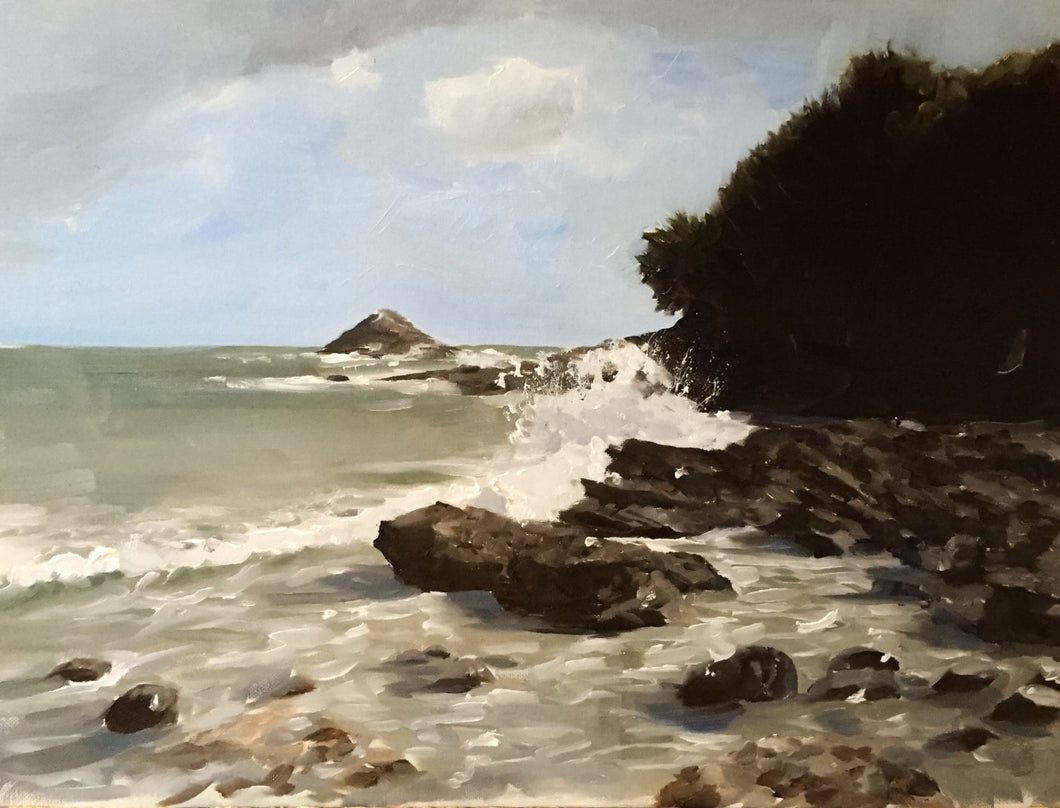 Cornwall beach Painting, Prints, Canvas, Posters, Originals, Commissions, Fine Art - from original oil painting by James Coates