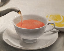 Load image into Gallery viewer, Cup of tea Painting , Still life art , Canvas and Paper Prints - Fine Art from original oil painting by James Coates

