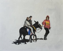 Load image into Gallery viewer, Donkey ride Painting, Prints, Canvas, Posters, Originals, Commissions,  Fine Art - from original oil painting by James Coates

