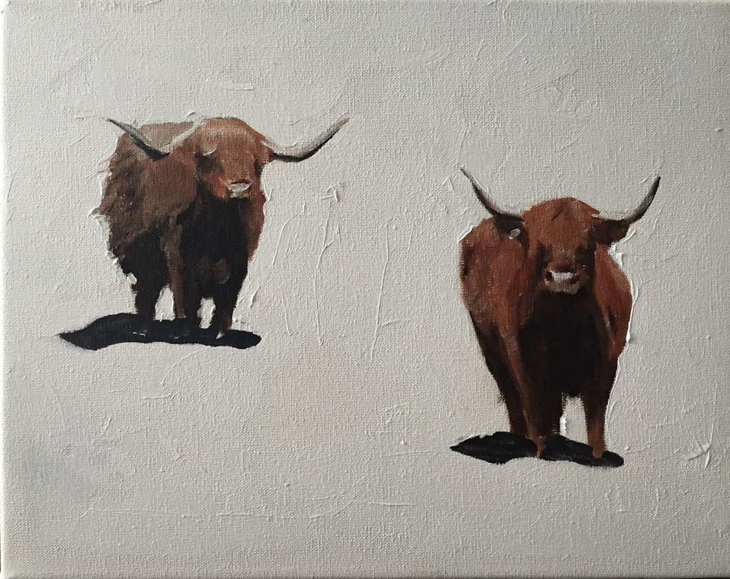 Cows Painting,Cow art ,Cow Print ,Fine Art - from original oil painting by James Coates