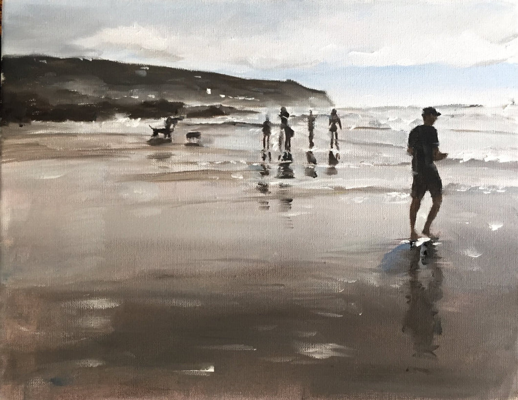 Beach Painting, PRINTS, Canvas, Posters, Originals, Commissions - Fine Art - from original oil painting by James Coates