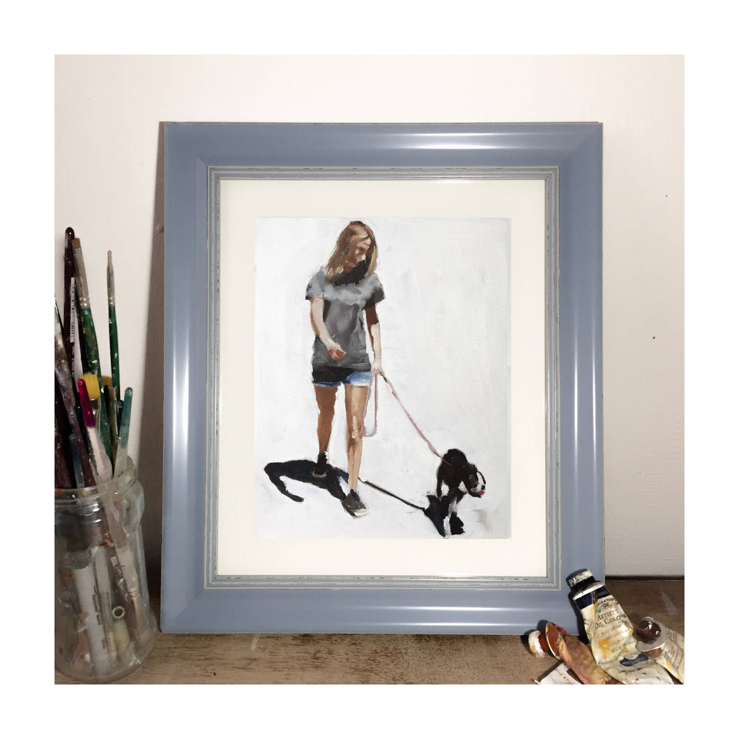 Dog  walking Painting, Prints, Canvas, Posters, Originals, Commissions,  Fine Art - from original oil painting by James Coates