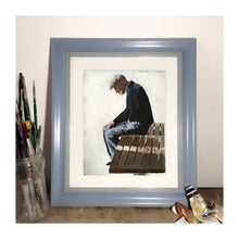 Load image into Gallery viewer, Old man thinking Painting, Prints, Posters, Canvas, Originals, Commissions, Fine Art - from original oil painting by James Coates
