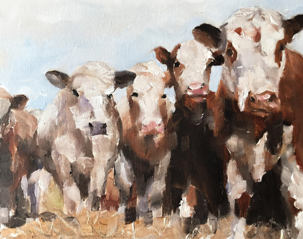 Cows Painting, PRINTS, Canvas Commissions ,Fine Art, from original oil painting by James Coates