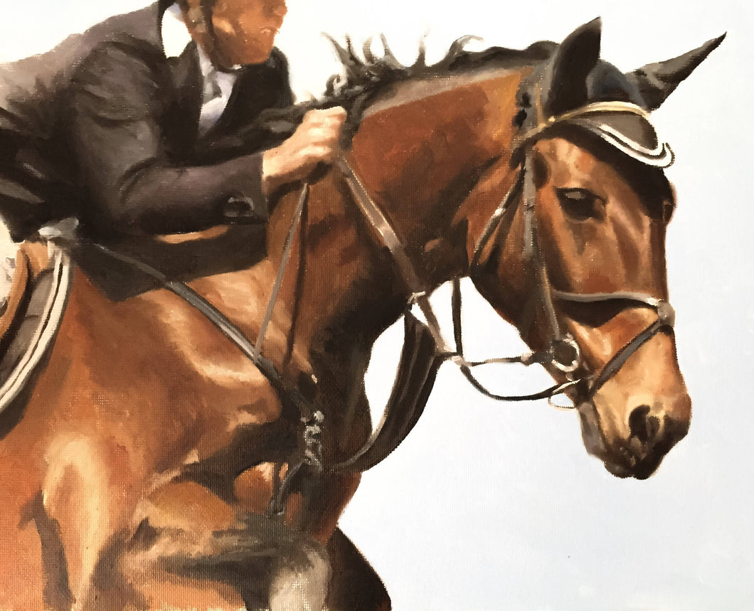 Horse riding - Painting - Poster - Wall art - Canvas Print - Fine Art - from original oil painting by James Coates