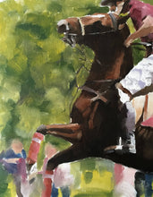 Load image into Gallery viewer, Horse racing Painting, horse Poster, Wall art, Canvas Print, Fine Art - from original oil painting by James Coates
