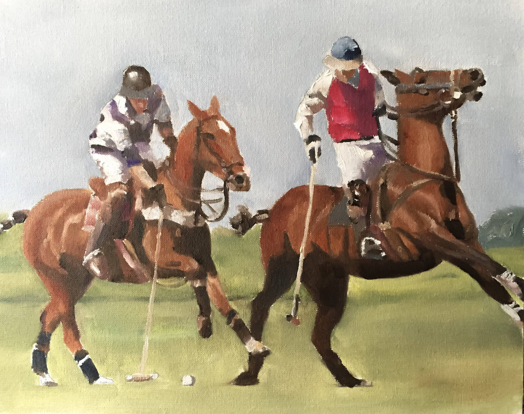 Polo Painting, Poster, Wall art, Canvas Print,Fine Art - from original oil painting by James Coates