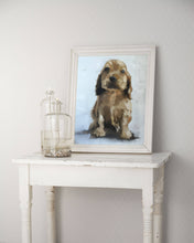 Load image into Gallery viewer, Puppy dog Painting, Dog art, Dog Print, Dog Fine Art,  from original oil painting by James Coates
