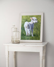 Load image into Gallery viewer, Little Lamb Painting, PRINTS, Canvas, Poster Commissions, Fine Art - from original oil painting by James Coates
