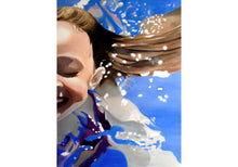 Load image into Gallery viewer, Swimming girl Painting, Prints, Posters, Canvas, Originals, Commissions, Fine Art - from original oil painting by James Coates
