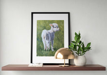 Load image into Gallery viewer, Little Lamb Painting, PRINTS, Canvas, Poster Commissions, Fine Art - from original oil painting by James Coates
