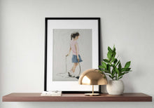 Load image into Gallery viewer, Girl skipping Painting, PRINTS, Canvas,Poster, Commissions, Fine Art - from original oil painting by James Coates
