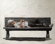 Load image into Gallery viewer, Man sleeping - Painting - Poster - Wall art - Canvas Print - Fine Art - from original oil painting by James Coates
