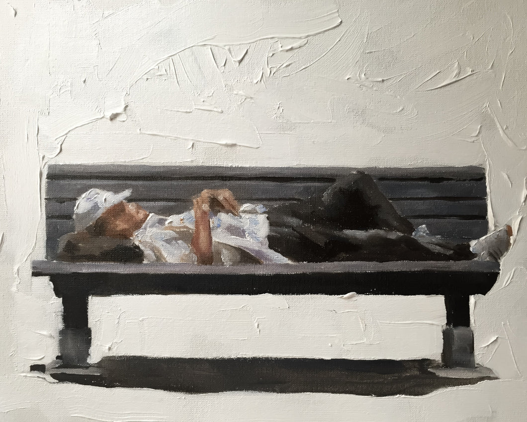 Man sleeping - Painting - Poster - Wall art - Canvas Print - Fine Art - from original oil painting by James Coates