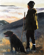 Load image into Gallery viewer, Man and dog Painting, Dog art, Dog Print, Fine Art - from original oil painting by James Coates
