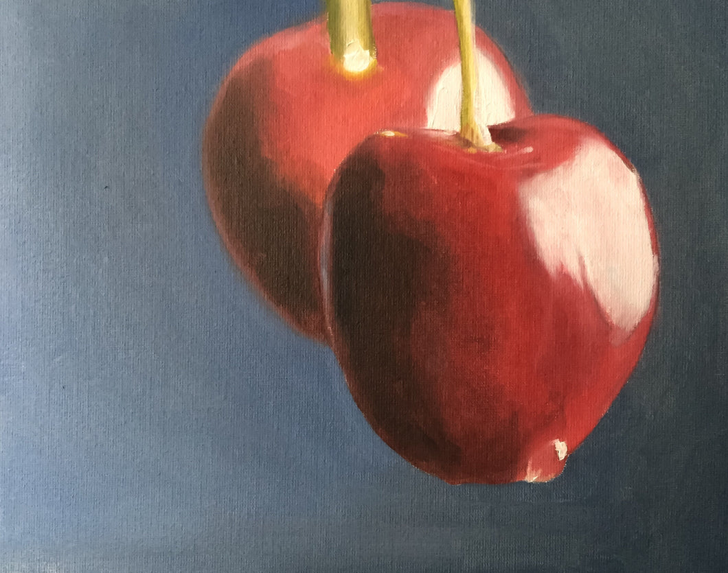 Cherries Painting,  Food art , Posters, Prints - Fine Art from original oil painting by James Coates