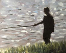 Load image into Gallery viewer, Fishing Painting, fishing Poster, Wall art, Canvas Print, Fine Art - from original oil painting by James Coates

