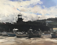 Load image into Gallery viewer, Beach Painting, Beach art, Boat Print, Fine Art - from original oil painting by James Coates
