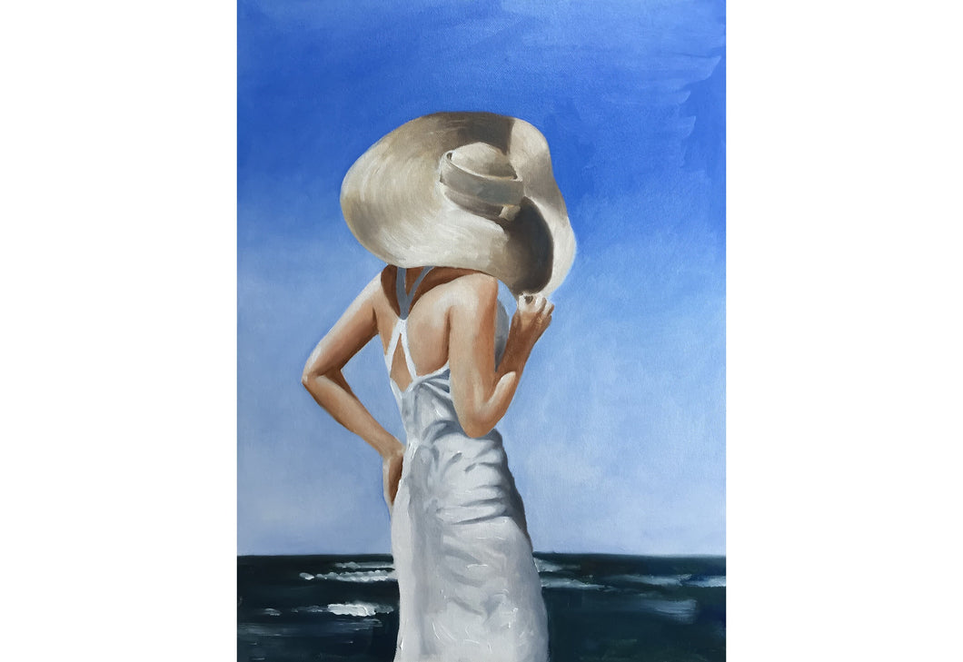 Woman in hat Painting, Prints, Canvas, Posters, Originals, Commissions, Fine Art - from original oil painting by James Coates