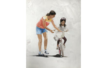 Load image into Gallery viewer, Mum and Daughter Painting, Print, Canvas, Originals, Commissions , Fine Art - from original oil painting by James Coates
