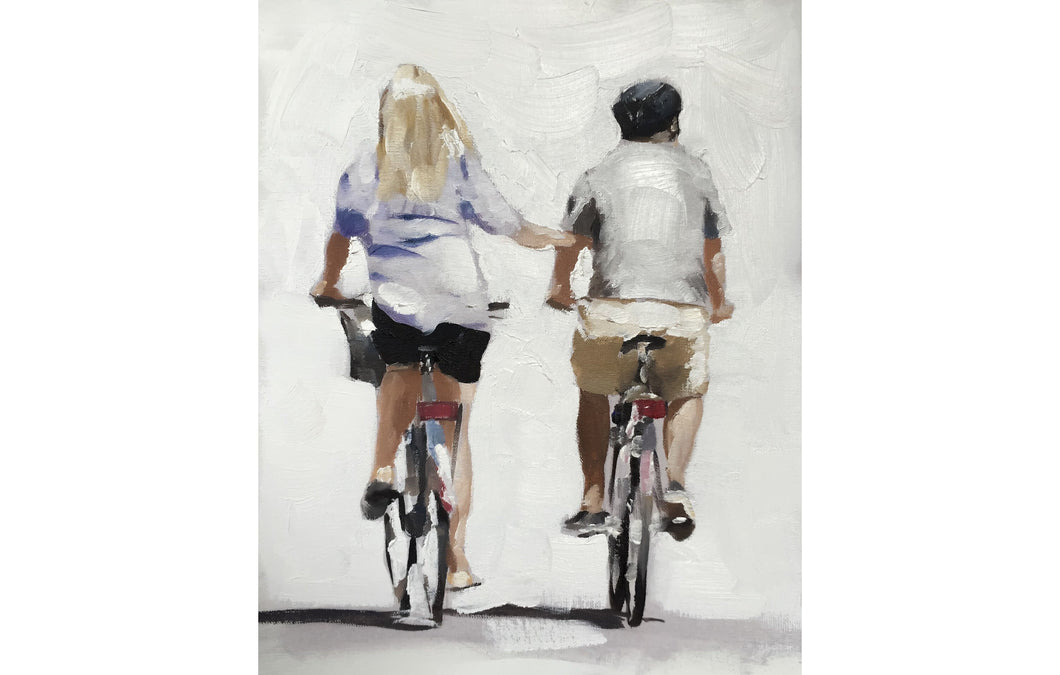 Love on a bicycle Painting, Prints, Canvas, Posters, Originals, Commissions, Fine Art - from original oil painting by James Coates