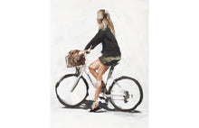 Load image into Gallery viewer, Woman Cycling Painting , Prints, Posters, Originals, Commissions - Fine Art - from original oil painting by James Coates
