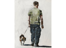 Load image into Gallery viewer, Man and Dog Painting, Dog art, Dog Print, Fine Art - from original oil painting by James Coates
