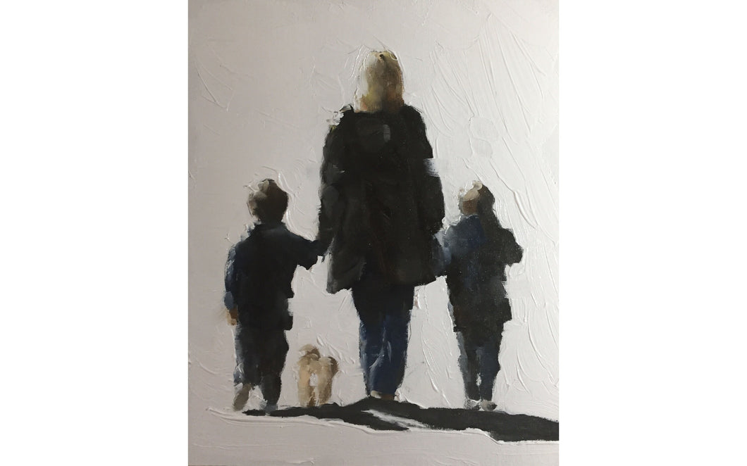 Mother and Sons Painting, Wall art, Posters, Prints, Fine Art - from original oil painting by James Coates