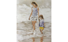 Load image into Gallery viewer, Mummy and daughter Painting , family Wall art , Canvas Print , Fine Art - from original oil painting by James Coates
