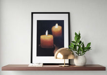 Load image into Gallery viewer, Candles Painting, Wall art, Canvas Print , Fine Art,  from original oil painting by James Coates
