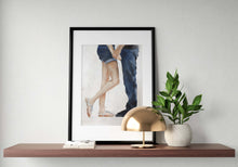 Load image into Gallery viewer, Couple Painting, love Poster, couple Wall art, Canvas Print - Fine Art - from original oil painting by James Coates
