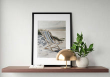 Load image into Gallery viewer, Deck chair Painting, Beach art ,Beach Prints ,Fine Art - from original oil painting by James Coates
