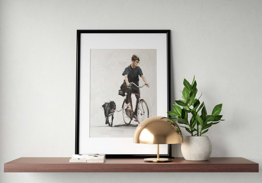 Dow walk and bike ride Painting, Prints, Canvas, Posters, Originals, Commissions, Fine Art - from original oil painting by James Coates