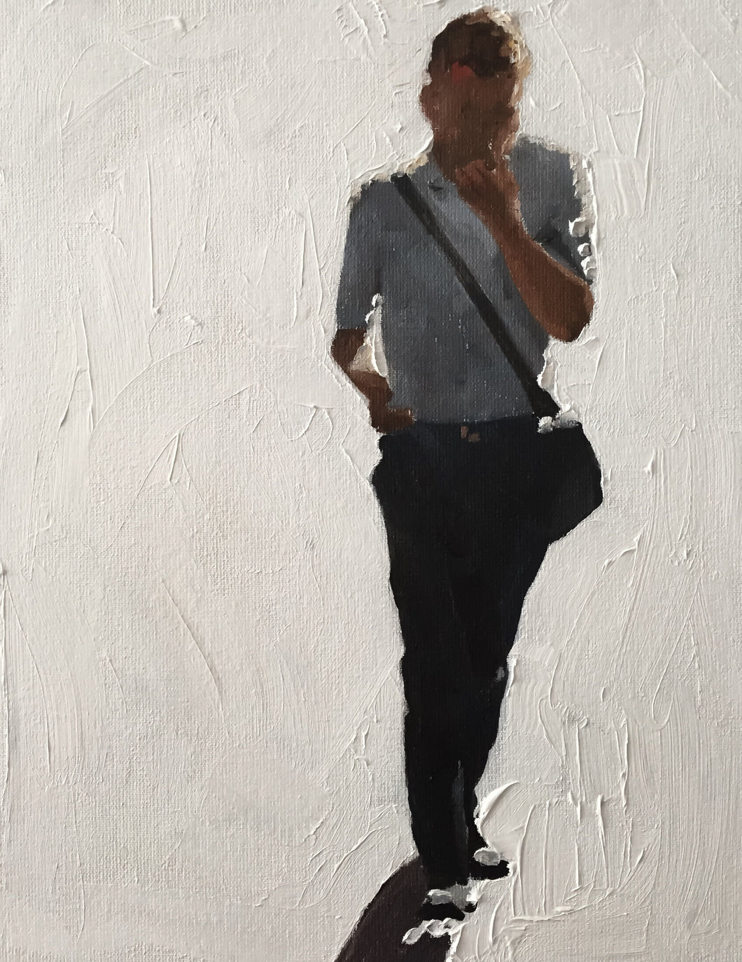 Man walking Painting, Poster, Wall art, Canvas Print - Fine Art - from original oil painting by James Coates
