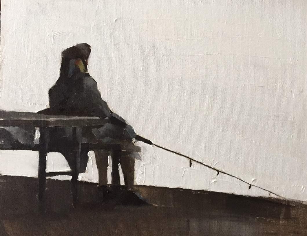 Fishing - Painting - Poster - Wall art - Canvas Print - Fine Art - from original oil painting by James Coates