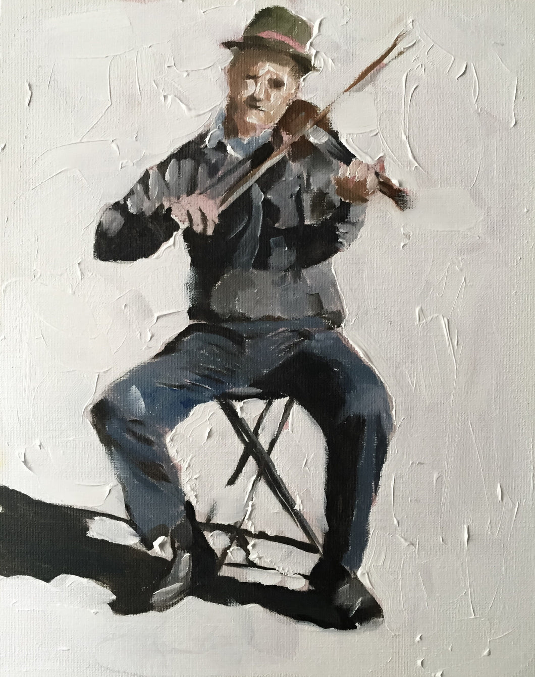 Music player - Painting -Wall art - Canvas Print - Fine Art - from original oil painting by James Coates
